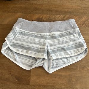 lululemon athletica Gray Striped Athletic Shorts